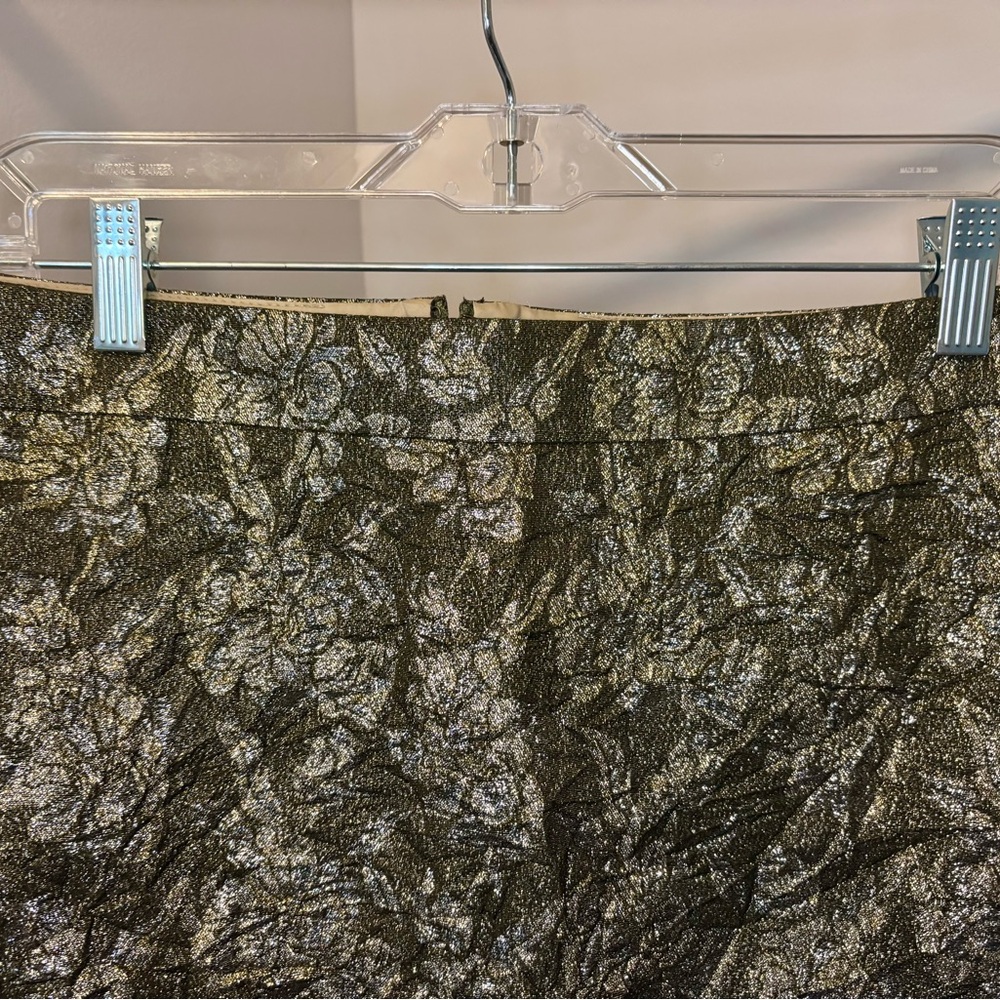 J. Crew Bronze/Gold Brocade Silk-blend Pencil Skirt - Picture 7 of 12